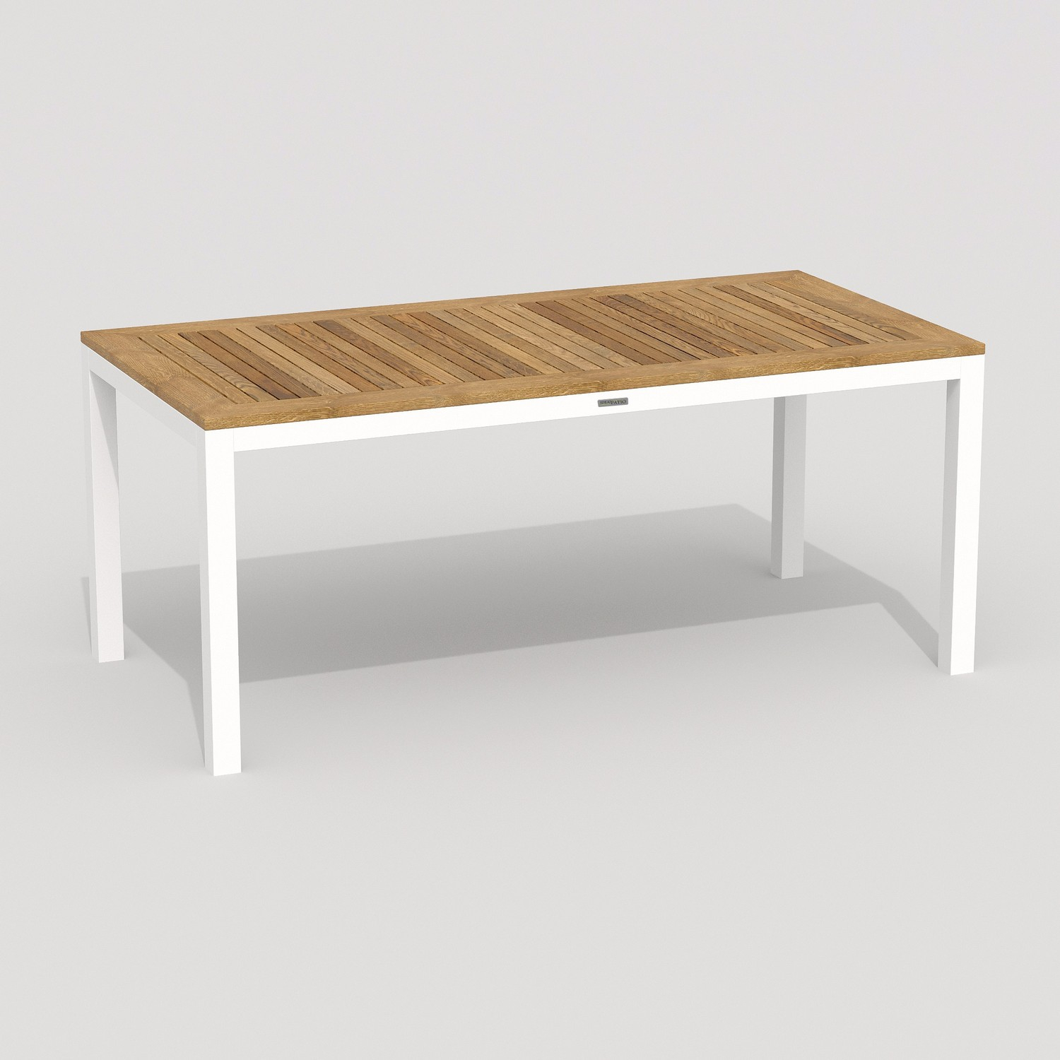 Стол обеденный ТЕЛЛА из тика 180x90 белый
