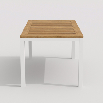 Стол обеденный ТЕЛЛА из тика 180x90 белый
