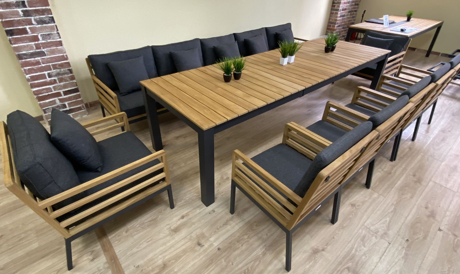 Стол обеденный ТЕЛЛА XL из тика 300x100